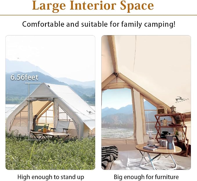9.8 x 6.8 x 6.5ft(3-4 person)