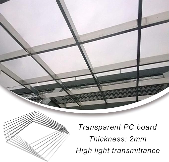 Clear Polycarbonate Roofing Sheet2mm Thick Clear Greenhouse roof Panel ...