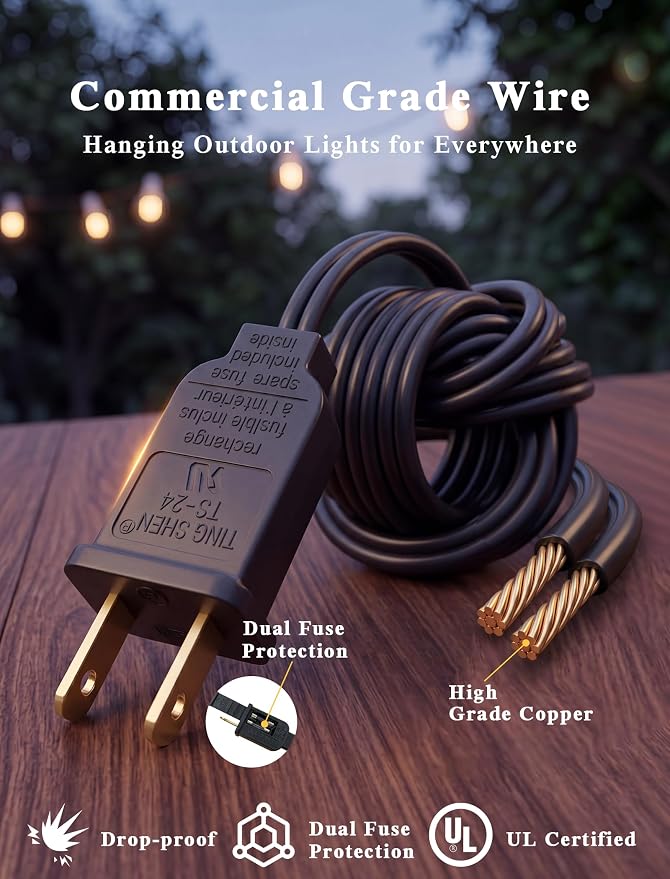 25FT Frosted White-Black