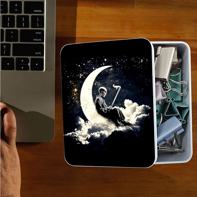 Skeleton Sitting on the Moon
