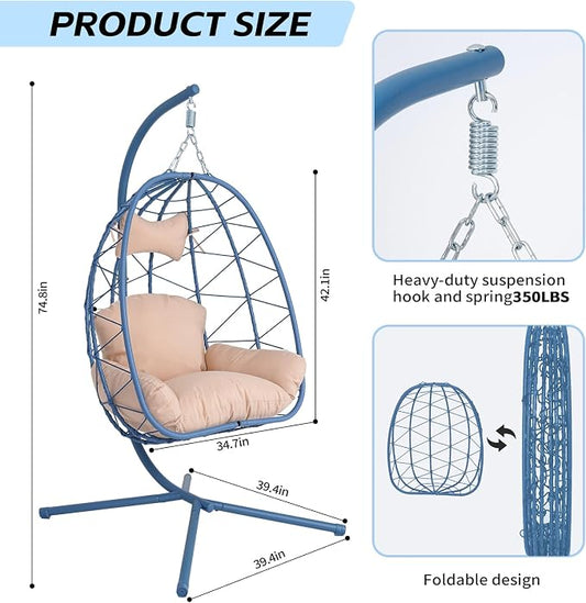 Blue + Beige Cushion