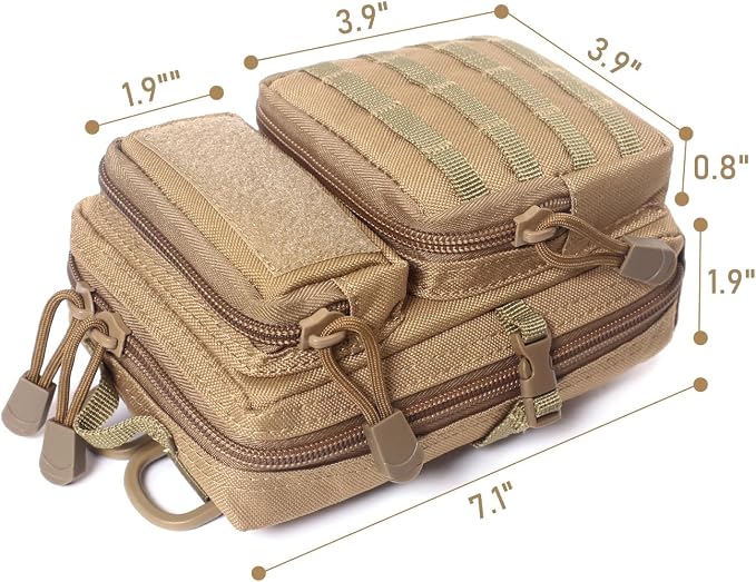 Black- 2pack backpack-style pouches