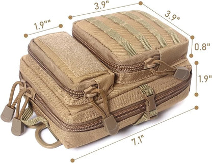 Black- 2pack backpack-style pouches
