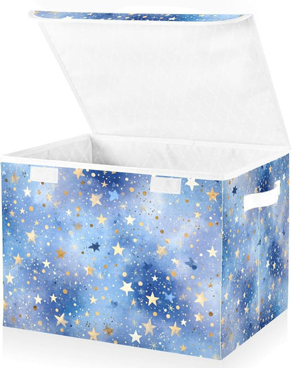 Blue Romantic Golden Stars