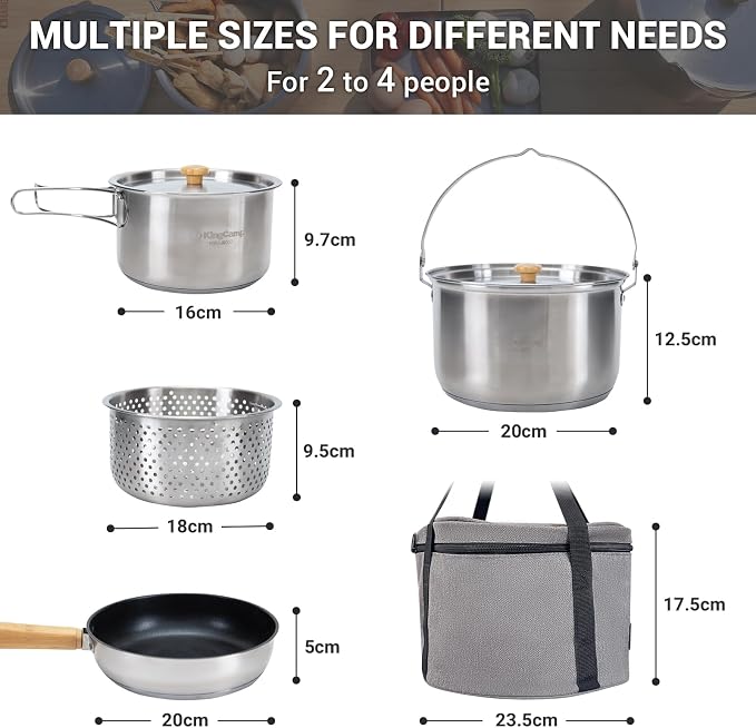 SILVER - 4-6 PERSON COOKWARE SET