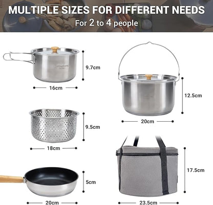 SILVER - 4-6 PERSON COOKWARE SET