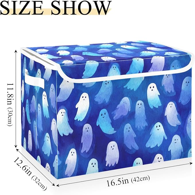 Deep Blue Halloween Ghosts