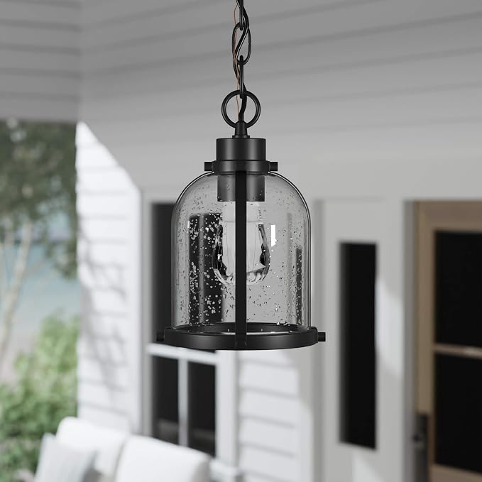 Matte Black, Seeded Glass