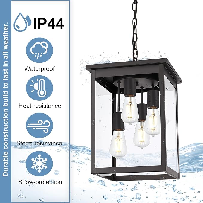 Clear Glass, Oil Rubbed Bronze