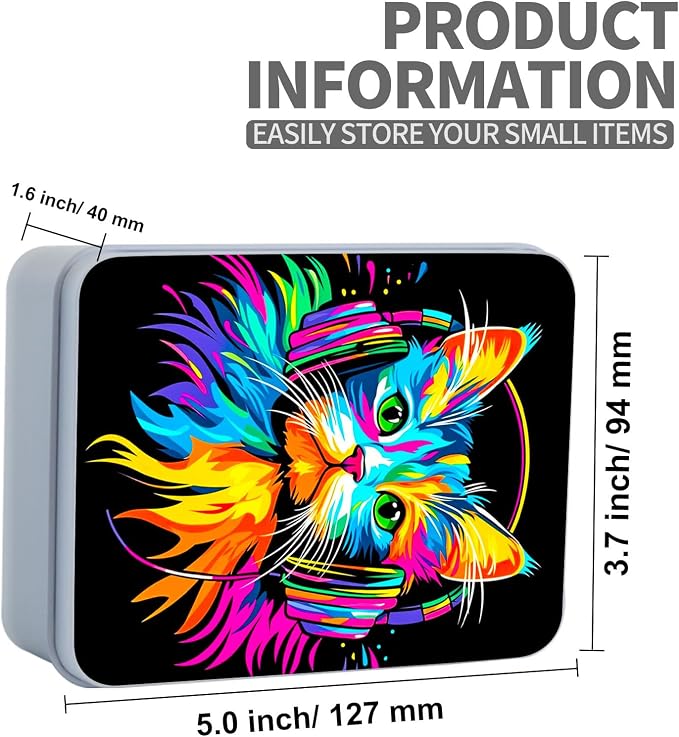Colorful Cat Wear Headphones