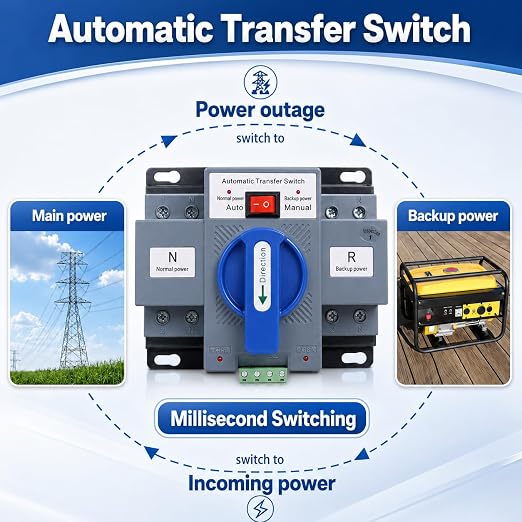 2P 63A 220V ATS-Blue