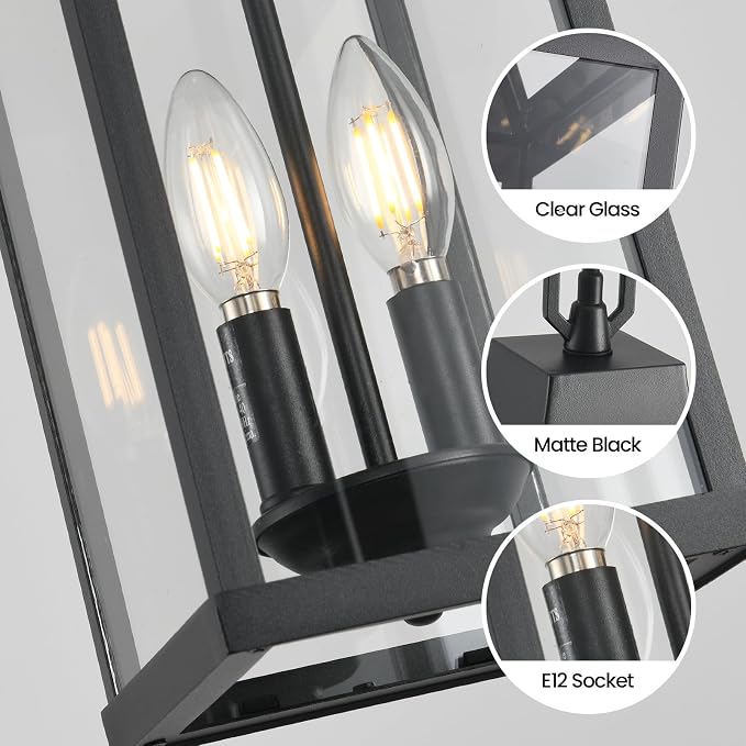 A551-Clear Glass & Black