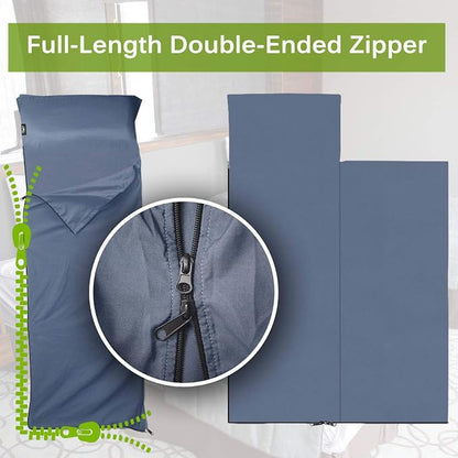 Navy - Full-Length Zipper