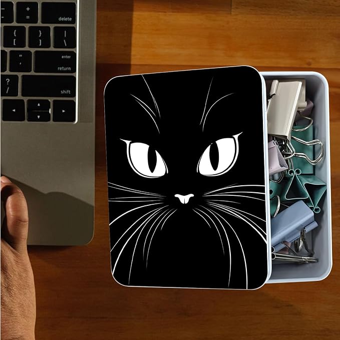 Mysterious Cat Eyes in Dark