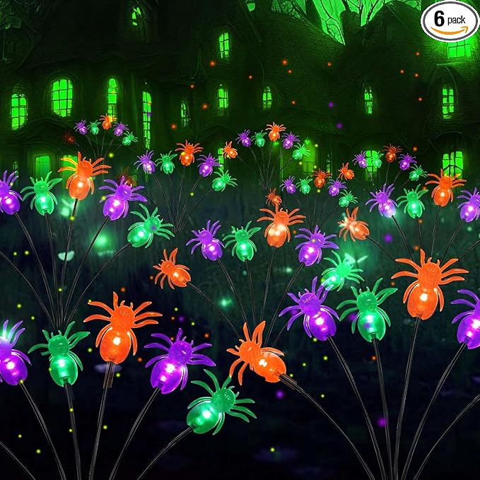 Orange Purple and Green-Spider