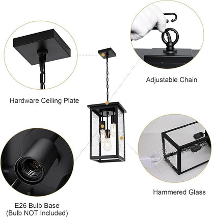 Hammered Glass, Black