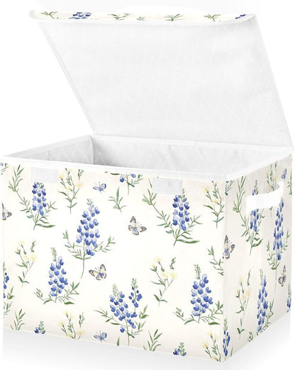 Bluebonnet Butterfly Simple White