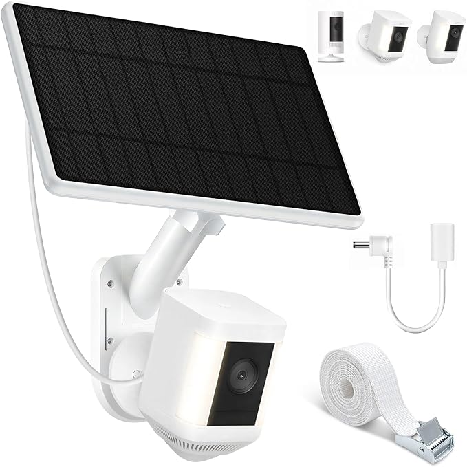 White Solar Panel for Ring Camera
