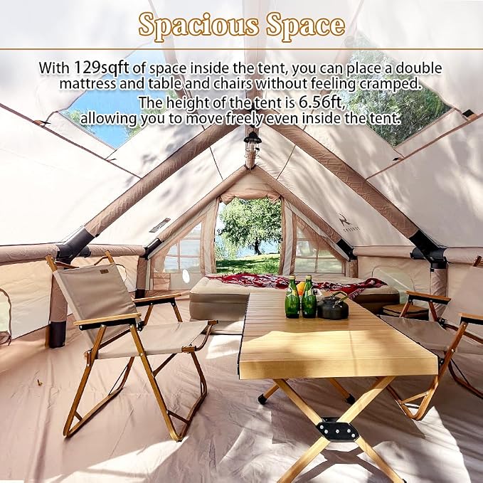 13 x 9.8 x 6.5ft(6-8 person)