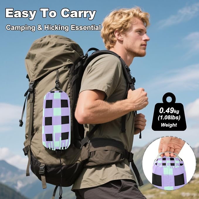 Mint Lavendar Plaid