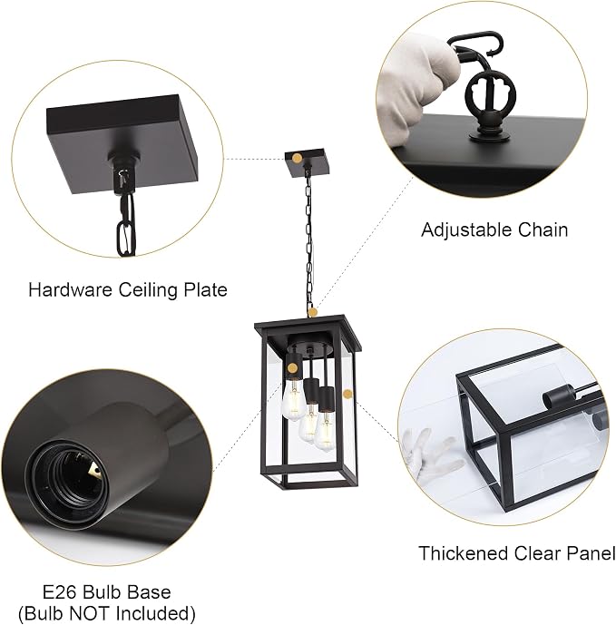 Clear Glass, Oil Rubbed Bronze