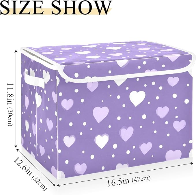 Purple Valentine Hearts Dots