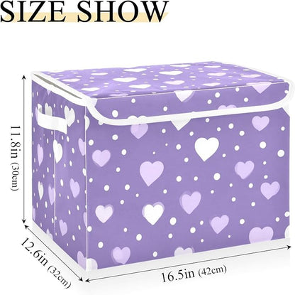 Purple Valentine Hearts Dots