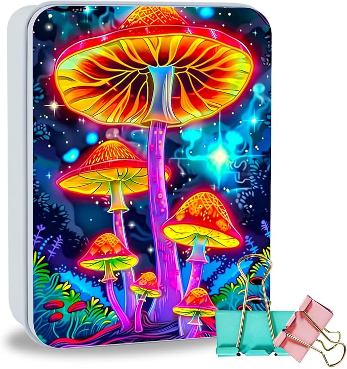 Glowing Mushrooms in Forest