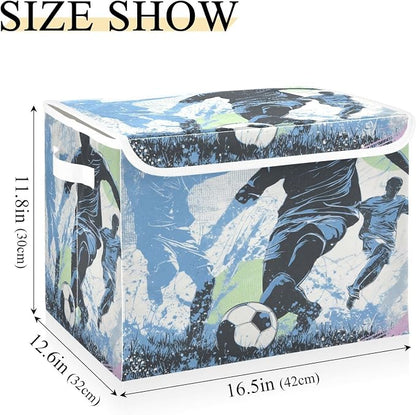 Blue Soccer Player Ball Splash