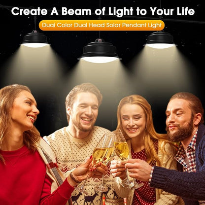 Dualhead solar pendant light
