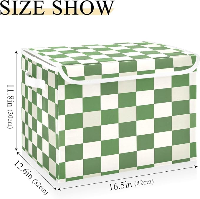 Green And White Checkered Background