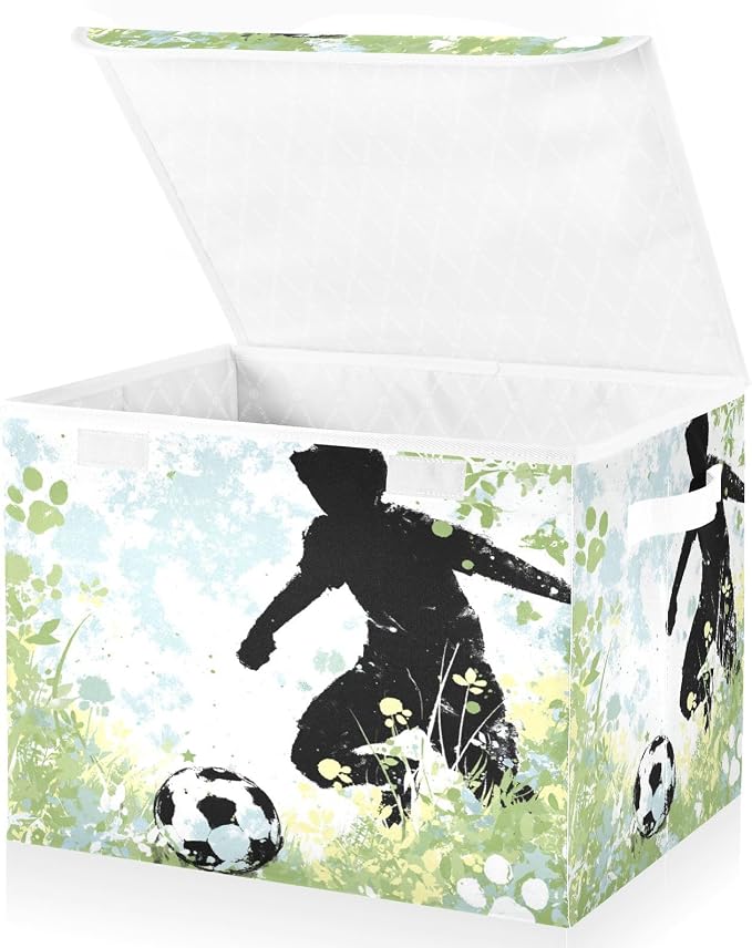 White Soccer Player Grass Splash