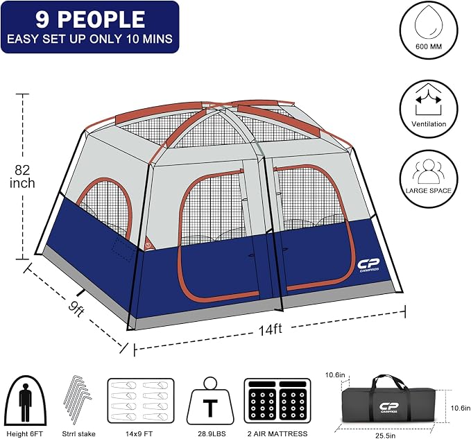 Tall Blue-10 Person