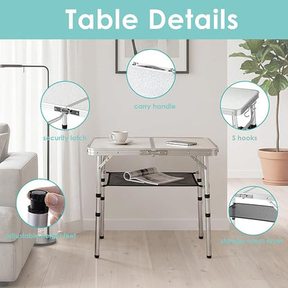 3 Heights Table With Mesh Layer