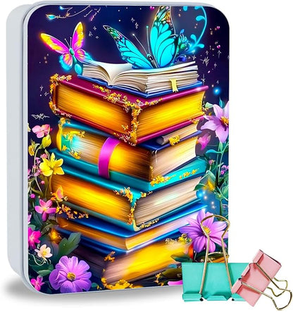 Stack of Books Colors Flowers