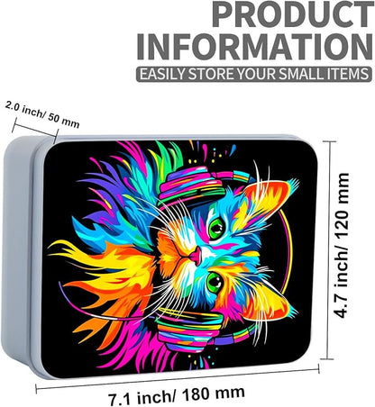 Colorful Cat Wear Headphones