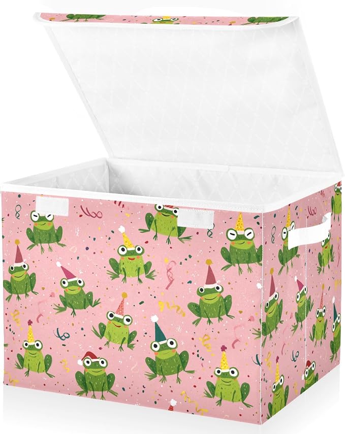 Pink Christmas Hats Frog