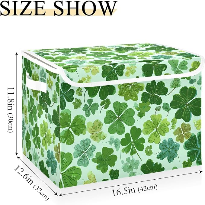 Mint Green Clover Leaf Speckle