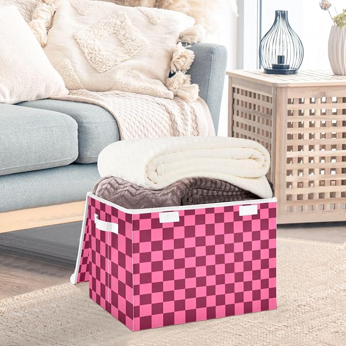 Checkered Hot Pink