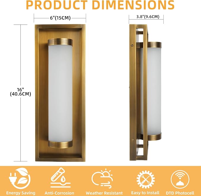 Brushed Antique Brass(with Photocell)