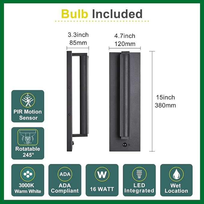 1 Pack Black(with Motion Sensor)