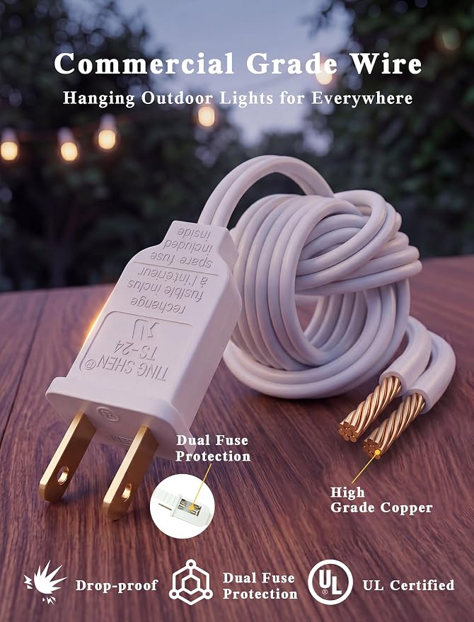 100FT Amber White-White