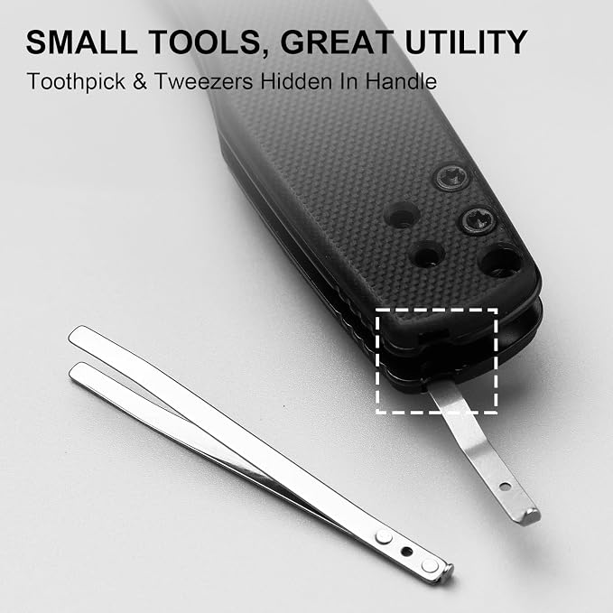 D2 Steel+Black G10 Handle