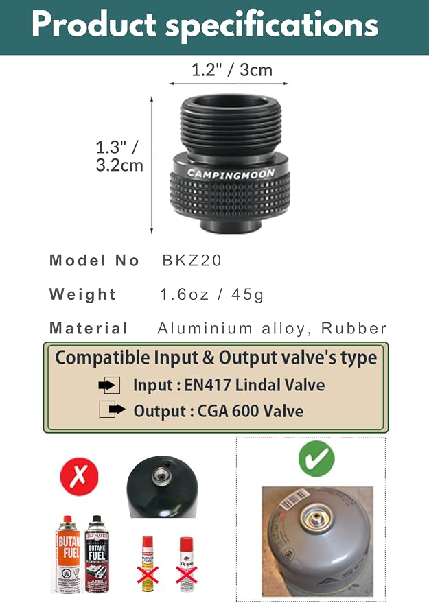 Black CGA 600 Adapter