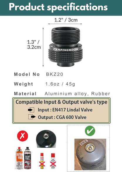 Black CGA 600 Adapter