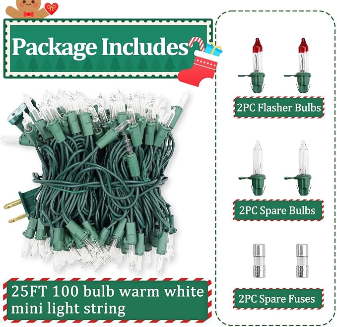 warm white light green wire