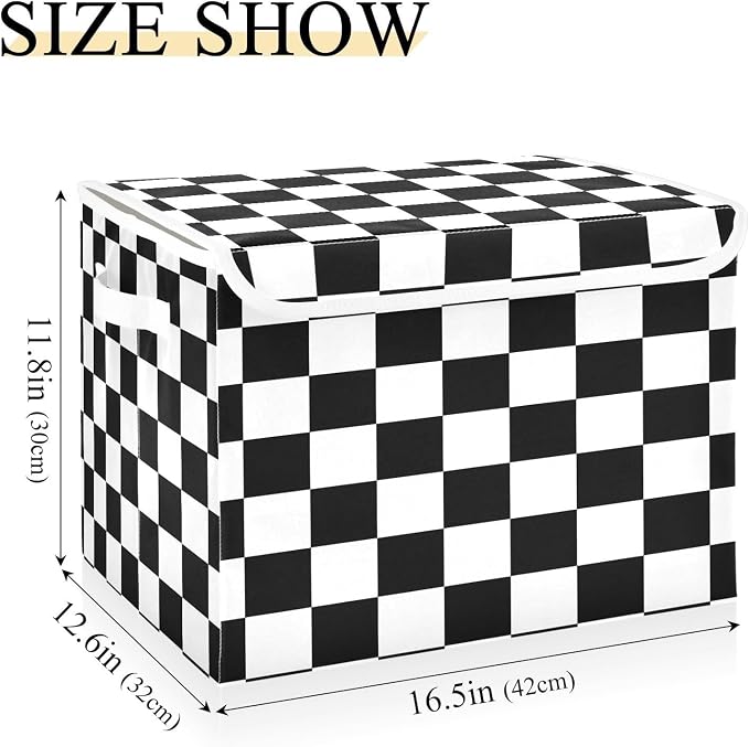 White And Black Checked Art