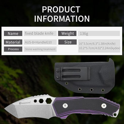Purple-handled Stone Washed Blade