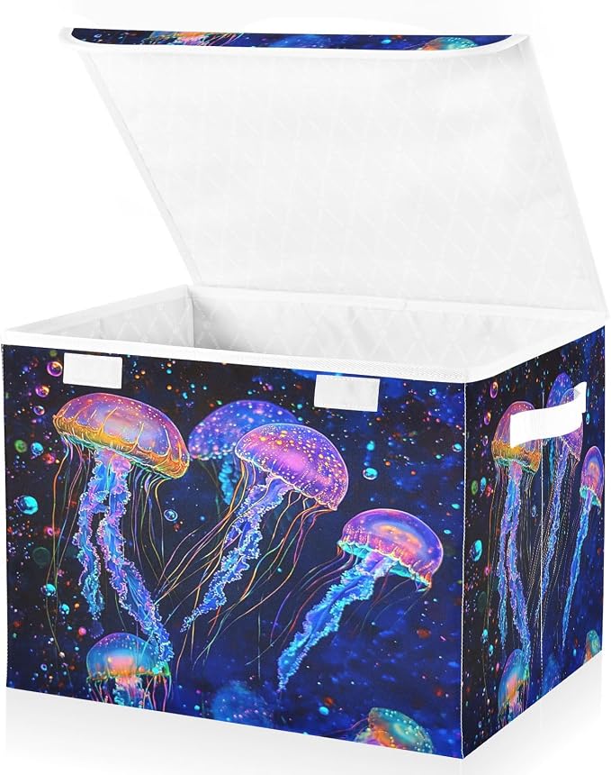 Ocean Jellyfishes Bubbles and Starfishes