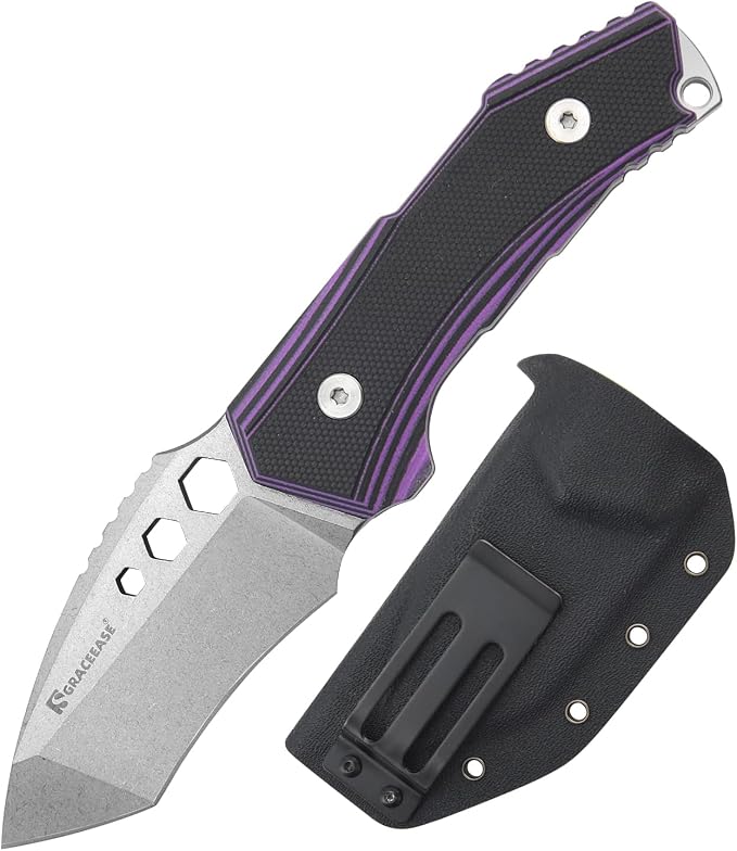 Purple-handled Stone Washed Blade